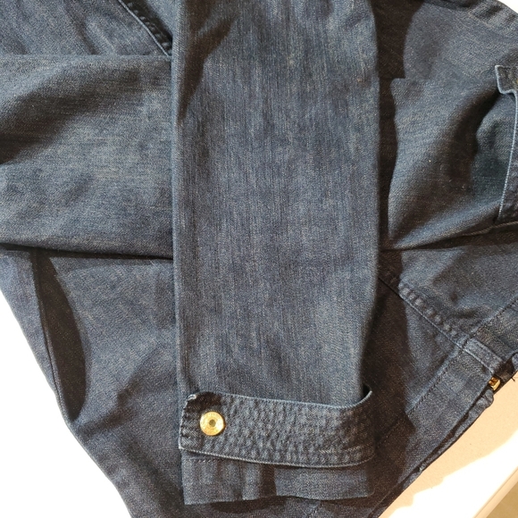 Womens Ralph Lauren Dark Blue Denim Jacket with Gold Details Med - Picture 10 of 11